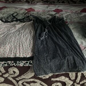 NDI Black & White Polka Dot Nightgowns - Dual Set